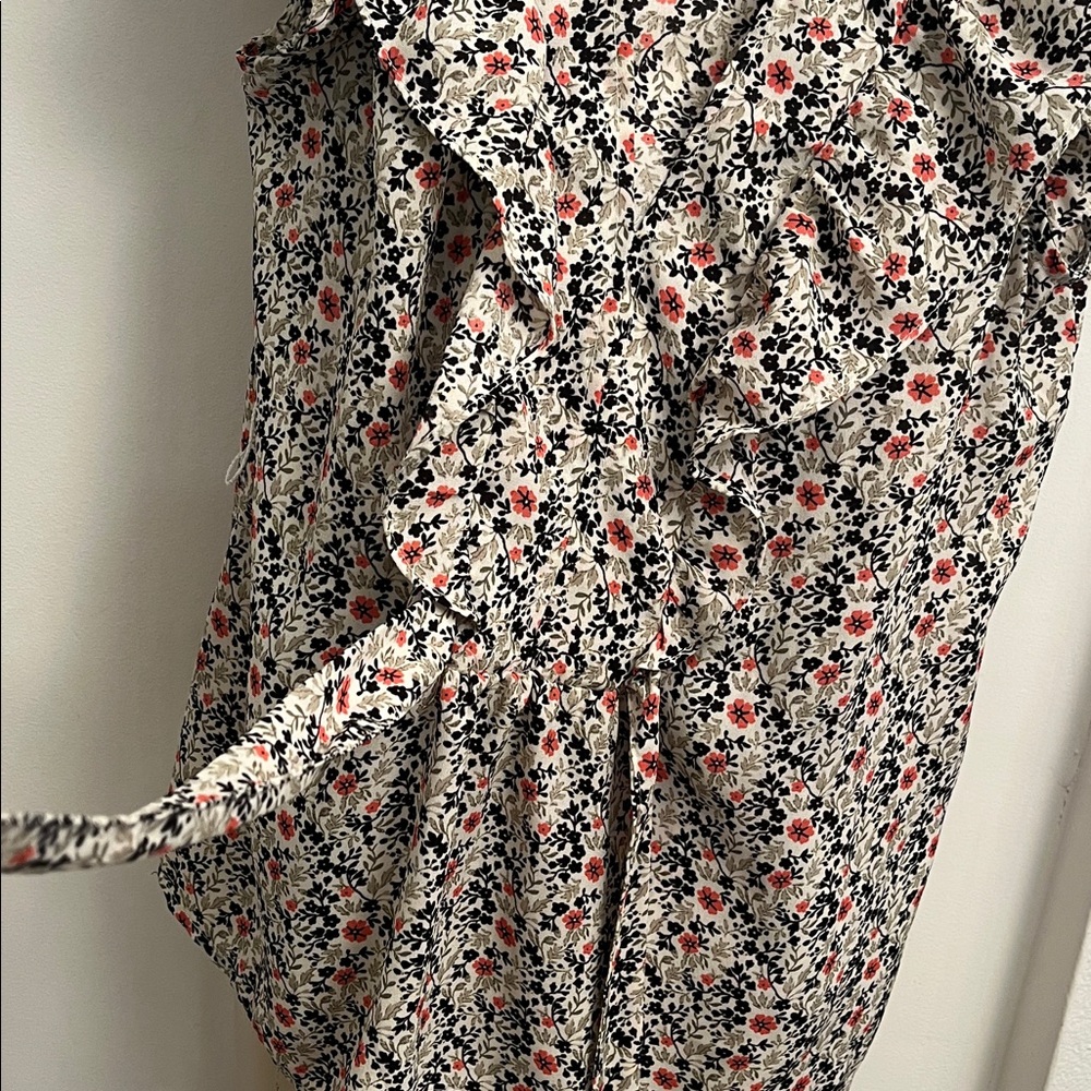 Max Studio Flirty Floral Ruffle Blouse Tunic - Picture 6 of 11
